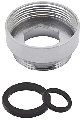 Supertool Wasserhahn-Adapter, Luftsprudleranschluss, wassersparende Metallbuchse, 24–22 mm Wasserhahn-Adapter (1 Stück)