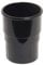 Black Half 112mm Round Plastic UPVC Guttering 68mm Downpipes Rainwater Fittings (Pipe Socket)