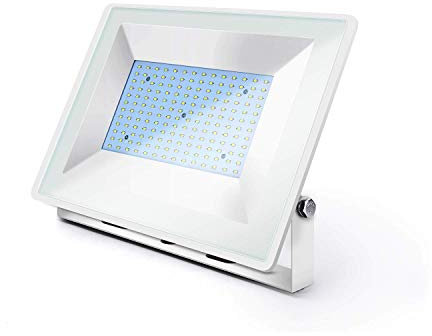 50W LED Fluter Strahler Flutlicht Scheinwerfer Wandstrahler Außenstrahler Extra Flach Weißer Rahmen IP65 Neutralweiß 4000K