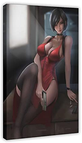 LINYUYI Resident Evil Ada Wong 5 Leinwand-Poster, Schlafzimmer, Dekoration, Sport, Landschaft, Büro, Raumdekoration, Geschenkrahmen: 50 x 75 cm