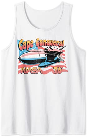 NASA Cape Canaveral 76 American Flag Tank Top