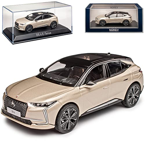 Norev Citroen DS4 E-Tense Cristal Pearl Beige 2. Generation Ab 2021 1/43 Modell Auto mit individiuellem Wunschkennzeichen
