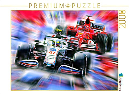 CALVENDO Puzzle Eine Art Dreamteam - Mick Schumacher und Vater Michael 2000 Teile Puzzle quer | Lege-Größe cm Foto-Puzzle für glückliche Stunden