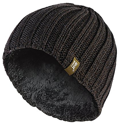 HEAT HOLDERS - Herren Thermisch Vlies Gefüttert Gerippt Gestrickte Wintermütze/Hut in 4 Farben 3.4 Tog Einheitsgröße (Einheitsgröße, Khaki Grün)