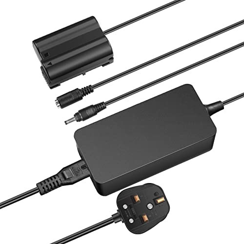 NEEWER Dummy Battery with AC/DC Coupler Power Adapter Replacement for EP-5B/EN-EL15, Power Supply Compatible with Nikon Z5 Z6 Z7 Z6II Z7II D500 D610 D750 D780 D800 D810 D850 D7000 D7100 D7200 D7500