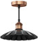ledscom.de Vintage Pendelleuchte RETRA, bronze, E27 Fassung, Lampenschirm mit Wellenrand, 245mm Ø
