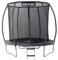 KETTLER Outdoor Trampolin Jump 244 I Gartentrampolin mit Sicherheitsnetz & 244 cm Durchmesser I Wetterfestes Fitness-Trampolin mit Schutzrandabdeckung und Leiter I Hohe Belastbarkeit bis 100 kg (Grau)