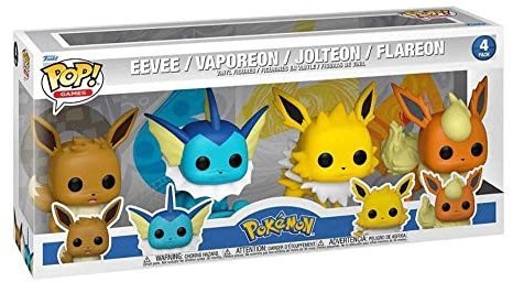 Funko PoP! Pokemon - Eeveelutions Vinyl Figure 4 Pack, 10 cm Height
