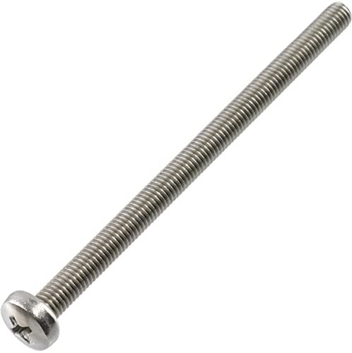 AERZETIX - C59792 - Lot de 5 Vis à métaux à tête cylindrique M5x80 mm à empreinte PH2 - boulon d'assemblage - DIN 7985 - en acier inoxydable A2 - couleur argent