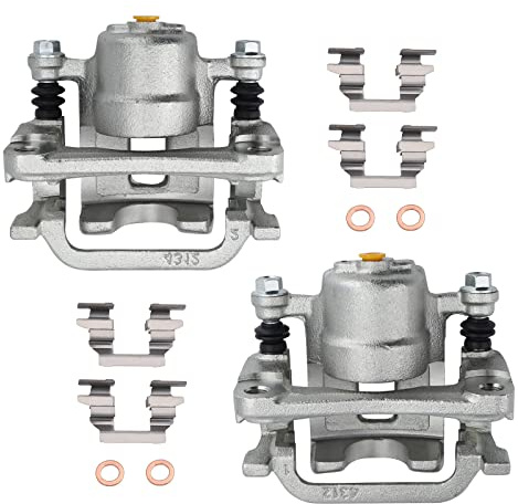 BRTEC Rear Brake Calipers w/Bracket 19B2792A 19B2793A for Infiniti G35 2005-2008/G37 2009-2010/M35 2006-2009/M45 2006-2009, for Nissan 350Z 2006-2009 Driver & Passenger Brake Caliper