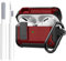 Airpods Pro 2 Hülle Case Verschlussdeckel mit Reinigungsset, OTOPO Schutzhülle mit Reinigungsstift kompatibel mit Airpod Pro Case, Stoßfeste robuste Case für Air Pods Pro 2nd/1st Ladekoffer Rot