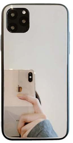 JiuWang (2er Pack) Spiegel Handyhülle für iPhone 11 Pro - Schminkspiegel mit Rutschfester TPU-Kante & verzerrungsfreier Fläche, Make-Up Design für Damen zum Schminken unterwegs