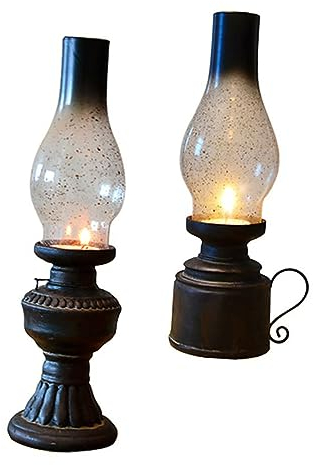 Garneck 2stücke Retro Petroleumlampe Harz Vintage Öllampe Zum Selbermachen Tischlampe Für Party-Dekoration Und Heimtextilien
