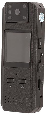 Mini Cámara Corporal, 4K HD Cámara de Bolsillo Portátil Pequeña Grabadora de Vídeo con Lente Giratoria de 180° y Clip, WiFi Policía Cuerpo Cámara Deportiva Visión Nocturna para