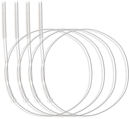 4 Pcs Nylon Bristles 1/6 Inch Diameter Feeding Tube Brushes - 39 Inches Long, Cleaning Brush for Straw, Hose, Bottle, Refrigerator Drain, Gutter