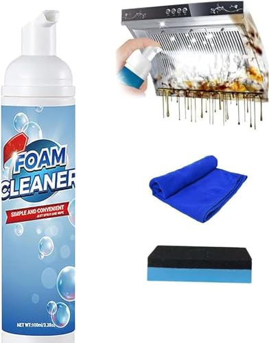 Multi-Purpose Cleaning Foam, All Purpose Cleaning Spray, Bubble Cleaner Foam Spray, Foaming Heavy Oil Stain Cleaner, Kitchen Deep Grease CleaningSpray,Suit for Kitchen & Bathroom (1pcs)