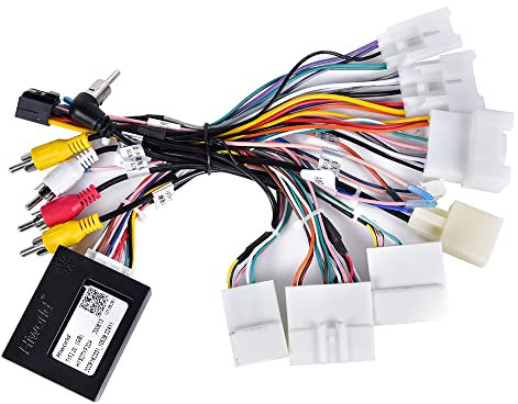 Podofo JBL Kabelbaum Adapter für Toyota Auto Stereo 16 Pin Radio Kabelbaum mit Canbus Kompatibel mit Toyota Camry Corolla RAV4 Prado Fortuner Highlander Tundra Vios Yaris