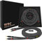 WORLDS BEST CABLES 2 Meter ULTIMATE - 7 AWG - Ultra-Pure OFC – Extra Premium Audiophile HiFi Speaker Cable Pair with Eminence Gold Banana Plugs & Carbon Tweed Jacket