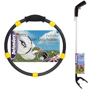Bundle of Defenders Handy Bin Bag Holder, for Gardening & Litter Picking, Lightweight & Reusable + Defenders Grip n Grab Picker
