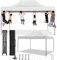 COBIZI Faltpavillon 3x4,5 Wasserdicht Stabil Winterfest ohne Seitenwand,Pop Up Pavillon Partyzelt,Sonnenschutz Gartenpavillon,Pavillon Faltbar mit Handtasche(3 mal 4,5m Weiss)