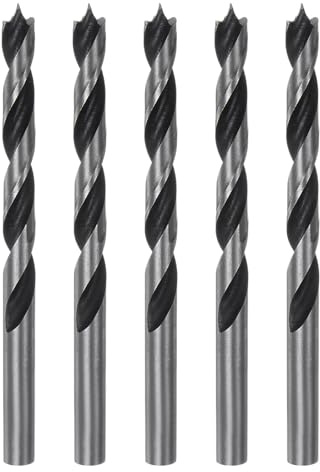 sourcing map 5 Stück Brad Point Bohrer Set 7 mm Durchmesser Gerader Spiral