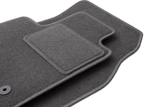 Wielganizator Tapis de Sol Avant en Velours Graphite conçu pour : Renault Megane III (2008-2015) Tapis de Sol de Voiture Convertibles Couleur Graphite Lot de 2 pièces Parfaitement ajustées