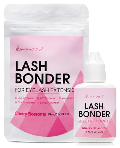 Lunamoon Wimpern Bonder Lash Bonder Versiegler für Wimpernverlängerung Glue Accelerator Versiegelung Wimpernbinder Verlängern sie die Haltedauer 15ml (Cherry Blossoms15)