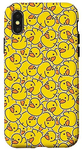 Cute Yellow Rubber Duckie Duck Lover Pattern Case Case for iPhone X/XS