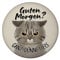 Morgenmuffel Katze Magnet rund mit Spruch Guten Morgen - Ganz dünnes EIS Ideal für Kaffee-liebende Kollegen im Büro Witziger sarkastischer Magnet für genervte Morgenmuffel