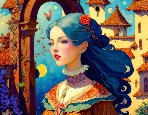 ZHAOSHAN Leinwandbilder, Poster, 58 x 90 cm, ohne Rahmen, Spukgeist, Naive Malerei, Retro-Grafiken