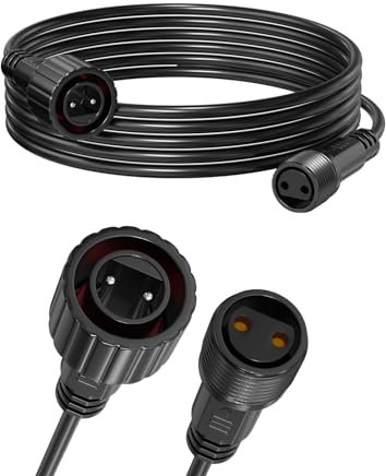 DoRight 10M/ 33Ft String Light Extension Cable, 2 Pin Extension Lead Connector IP65 Waterproof Lights Extension Cord Wire for Christmas Outdoor Indoor G40 String Lights, Net Lights, Curtain Light