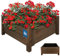 KOTARBAU® Pot de Fleurs Jardinière Bois Extérieur de 60 x 60 cm Marron |Boîte de Jardin pour l'Extérieur |Bac Bois à Fleurs |Jardinière Bois Extérieur |Support pour Plantes de Balcon |Jardinière Bois