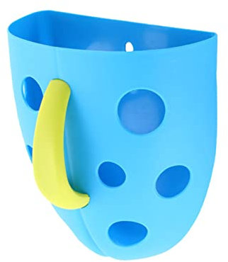 ifundom 1pc Storage Blue Bathtoy Storage Case Toy Drying Rack Bath Toy Storage Tidy Bath Toy Bathroom Basket Bathtub Game Holder Suction Cups Storage Holder Plastic