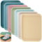 7 bandejas de plástico, antideslizantes, rectangulares, bandejas de plástico, 30,5 x 23 x 2 cm, bandejas decorativas de plástico, bandejas decorativas de plástico para comida rápida, bandejas de café,