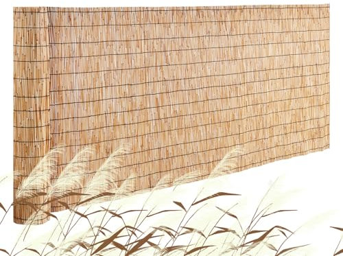 VEVOR Clôture en Roseau Naturel, 4x1 m, canisse en Roseau, Brise-Vue d'intimité de Balcon, écran de confidentialité décorative pour terrasse extérieure, séparation de Jardin, aménagement paysager