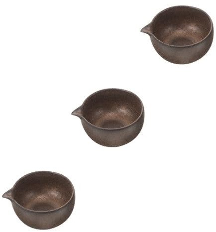 IMIKEYA 3St Matcha-Schale aus Keramik matcha tasse matcha bowl tasen tee-set Japanische Teeschale pokale Schüssel Teeschale aus Keramik mit Ausgießer Teeschale für die Teezeremonie Black