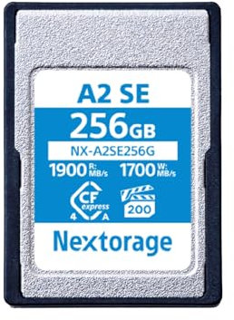 Nextorage 256GB CFexpress 4.0 Type A VPG 200 Japanese brand Sony Alpha camera compatible Memory card NX-A2SE256G Max write speed 1700MB/s Max read speed 1900MB/s