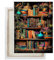 AIRDEA Bücher Malen nach Zahlen Erwachsene, Bücherregal DIY Handgemalt Ölgemälde Kit, Paint by Numbers mit 3-Pinseln und Acrylfarbe 30x40 cm (Gerahmt)