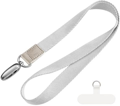 CHUQING Chaîne pour téléphone portable, universelle, cordon à accrocher autour du cou (gris)