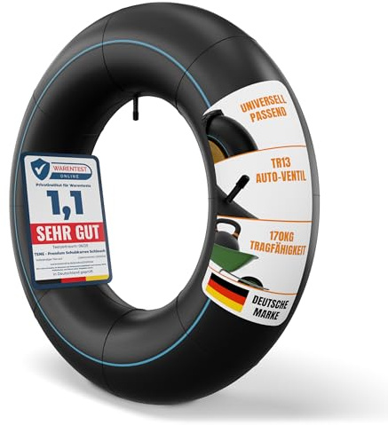 TENE® Schlauch 4.80/4.00-8 Schubkarre Rasenmäher bis 170kg mit Autoventil | Robust & reißfest | Belastbar bis 170 kg | Universell für Schubkarre & Co. | Stabiles Autoventil | Langlebig