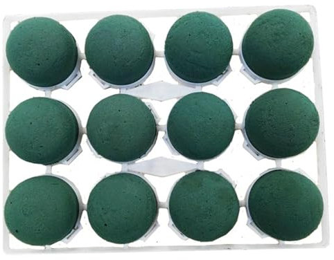 Csafyrt 12Pcs Floral Foam for Wine Bottles, Round Mini Floral Foam Holder Multi-Use Suuplies for Wedding Table Centerpieces and Wine Bottle Decorations