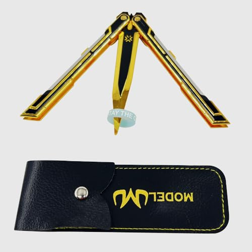 Superbuybox Game Valorant 2025 Champion Knife Martial Arts Game Collection Schreibtisch Dekor Rucksack Anhänger Geschenk (Schwarz Golden)