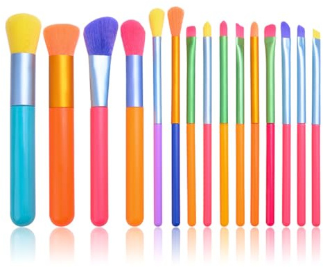 Ensemble de pinceaux de maquillage synthétiques arc-en-ciel de qualité supérieure pour poudre, crème, visage, yeux, pinceaux de maquillage arc-en-ciel