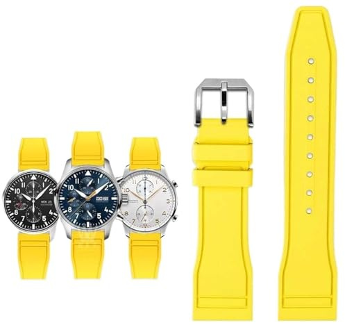 TYEMLM Für IWC Fluorkautschuk Uhrenarmband Schnellverschluss Pilot AMG Petronas F1 Team Wasserdichtes Sportarmband Armband 20mm 21mm 22mm