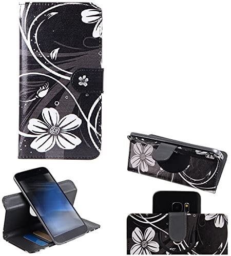K-S-Trade Compatibile Con Asus ZenFone 3 Max (ZC553KL) Copertura Smartphone Cassa Di Protezione Slim Flipstyle Cover Custodia Protettiva Portafoglio Libro Book Style Case Wallet Etui Fiori