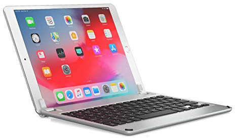 BRYDGE 10.5, Hochwertige Bluetooth Tastatur aus Aluminium, Deutsches Layout QWERTZ, für das iPad Pro 10.5 und das iPad Air 10.5 (3. Generation), Silber