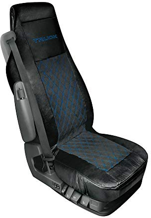 LAMPA 97854 Universal Sitzschonbezug Vorne Kunstleder WildLeder Blau Schwarz