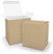 25x itenga Würfelbox XL aus Karton 11x9x12cm außen braun innen weiß Gastgeschenk große Adventskalender Schachteln