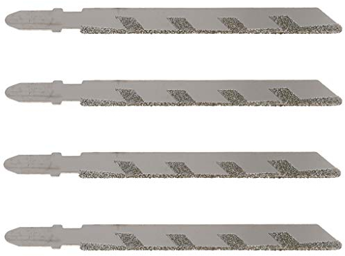 LEXIANG Lama per seghetto Alternativo diamantato in Lega con Gambo a T da 4 Pezzi 101 mm per Marmo, Pietra, Granito, Ceramica, Taglio Veloce