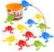 TOYANDONA 12Pcs Springen Leap Frösche Spielzeug Frösche mit Eimer Springen Spielzeug Springen Frösche Geburtstag Party Favors Ostern Goody Bag Füllstoffe für Kinder (Gelegentliche Farbe)